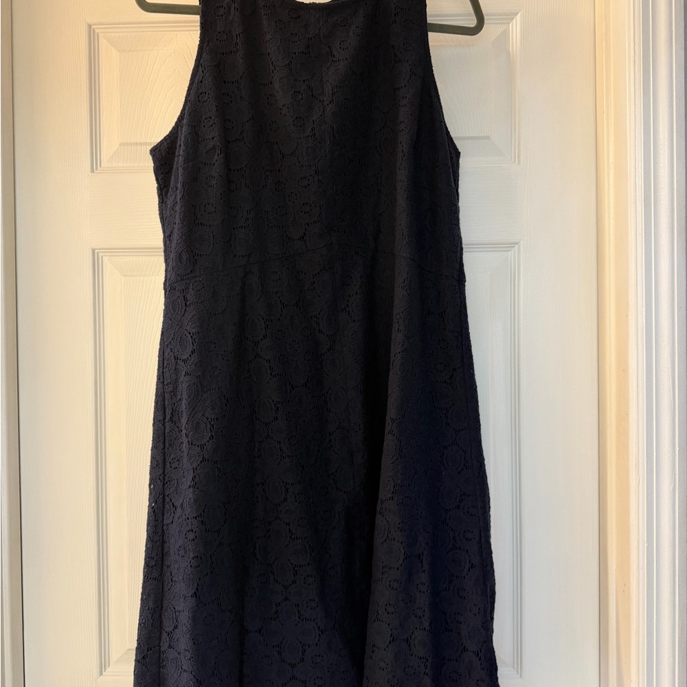 Ann Taylor Navy Lace Sleeveless Mini Dress